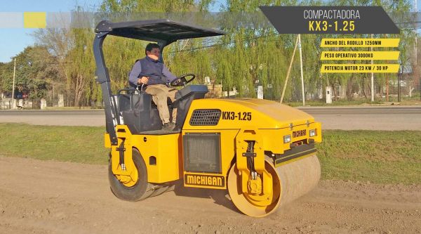 Rodillo vibrocompactador KX3-1.25 Michigan