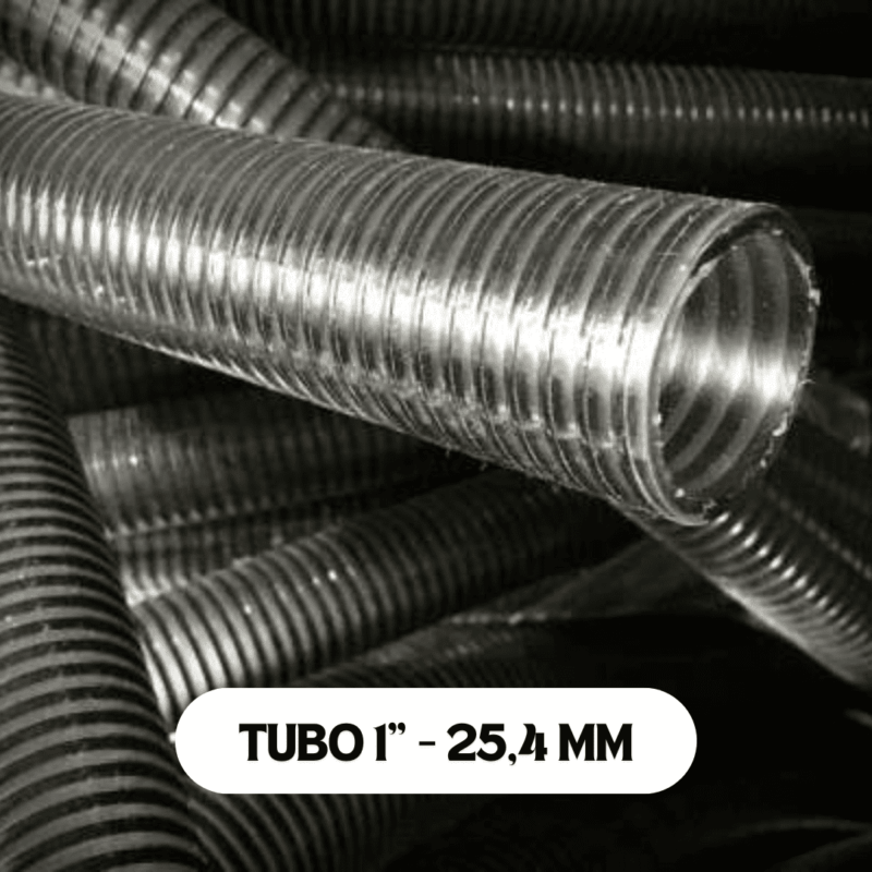 TUBO ASPIRANTE PARA SIEMBRA CRISTAL 1″ – 25,4 MM