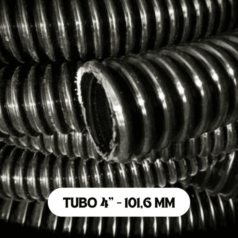 TUBO ASPIRANTE PARA SIEMBRA NEGRO 4″ – 101,6 MM
